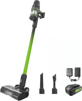 24V Cordless Battery Green Stick Vacuum w/ 4.0Ah Battery & Compact Charger