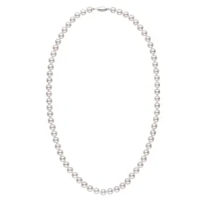 6.5-7.0 mm 22 Inch AAA White Akoya Pearl Necklace