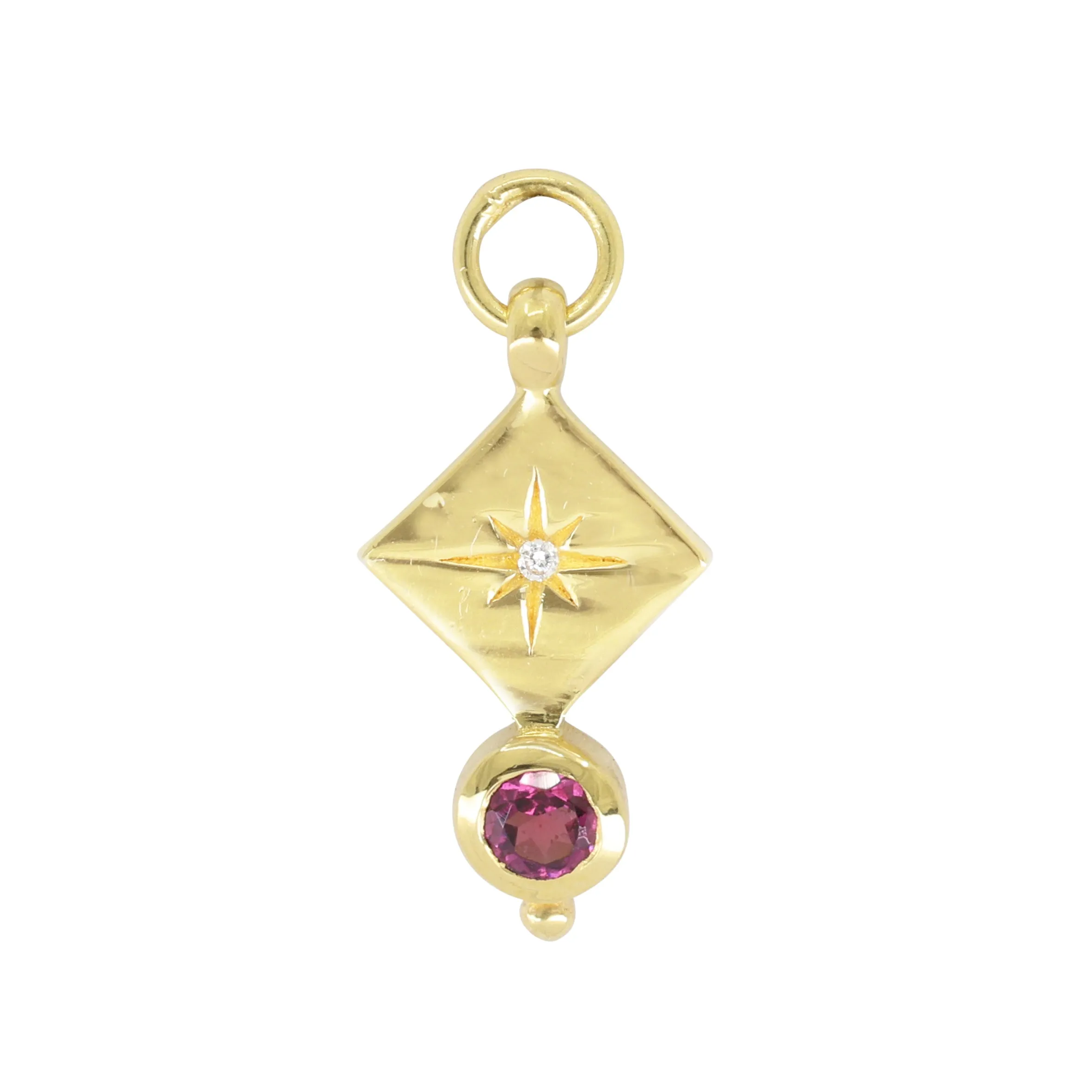 Ara Rhodolite Gold Charm