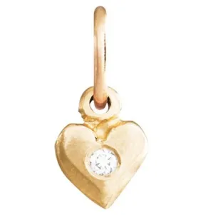 Baby Puffy Heart Charm with Diamond