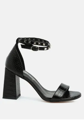 Belle Block Heeled Studded Sandals By Ruw