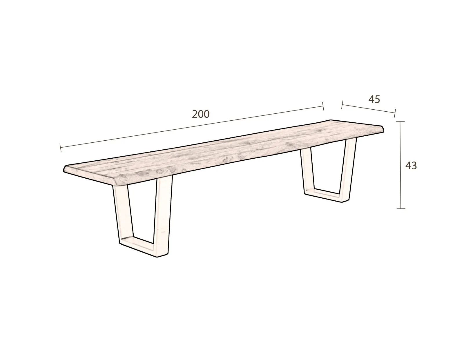 Bench Aka 180x45