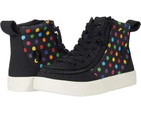 BILLY Black Polka Lace High Top Adaptable Sneaker (EasyOn)