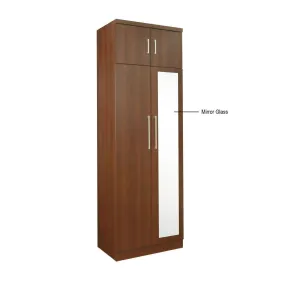 Borese Mirror Open Door Wardrobe with Top