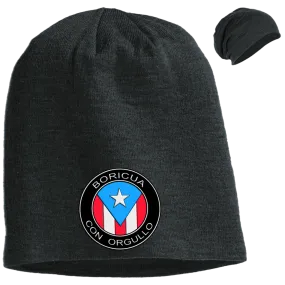 Boricua Con Orgullo Slouch Beanie