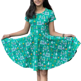 Chemistry Lab Kids Twirl Dress [FINAL SALE]