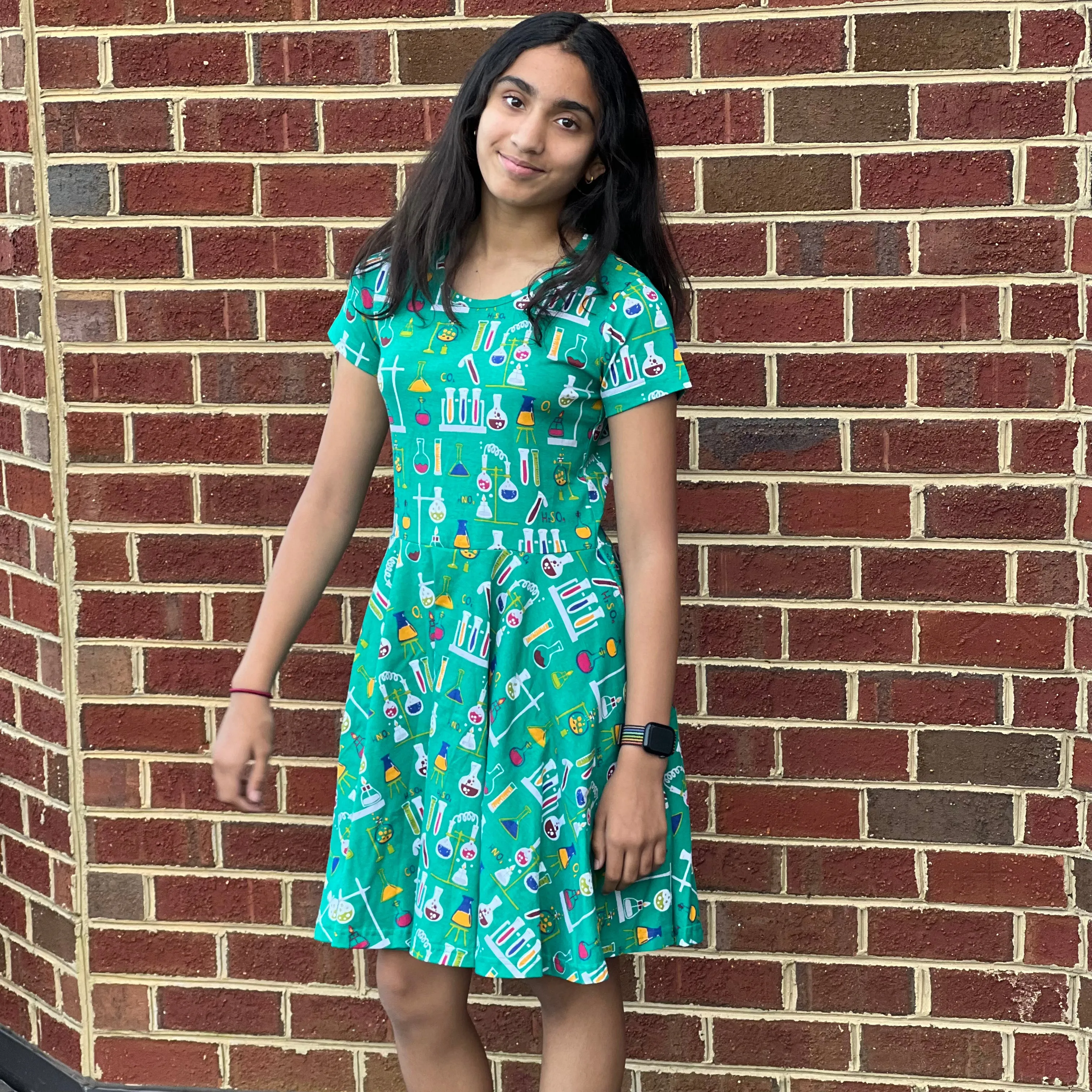 Chemistry Lab Kids Twirl Dress [FINAL SALE]