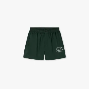 CROYEZ ENTHUSIAST CLUB SWIM SHORTS - DARK GREEN