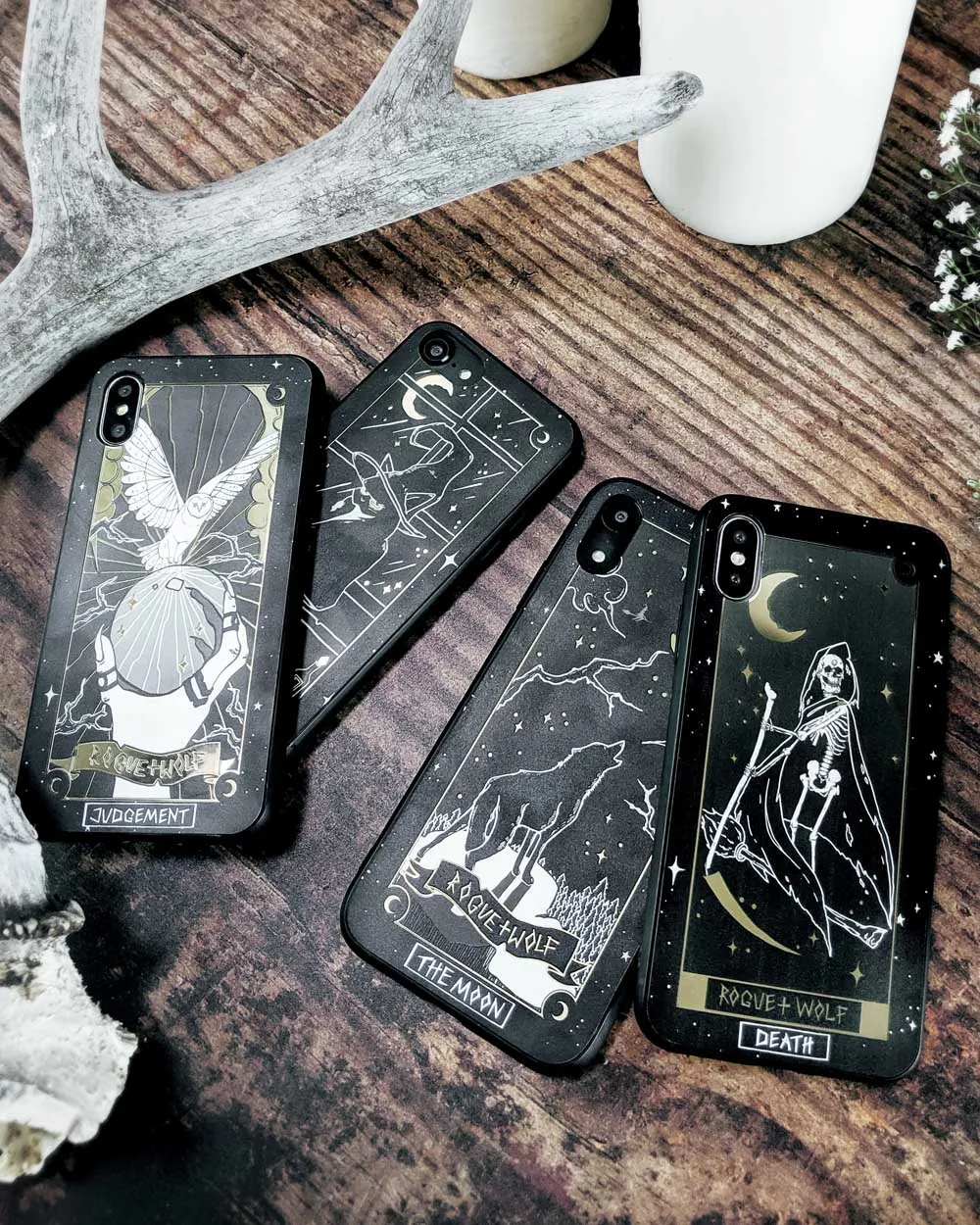 Death Tarot Phone Case - Mirror Gold Details