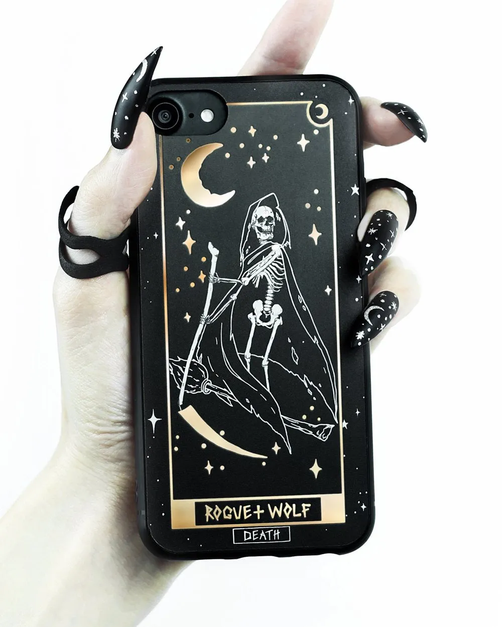 Death Tarot Phone Case - Mirror Gold Details