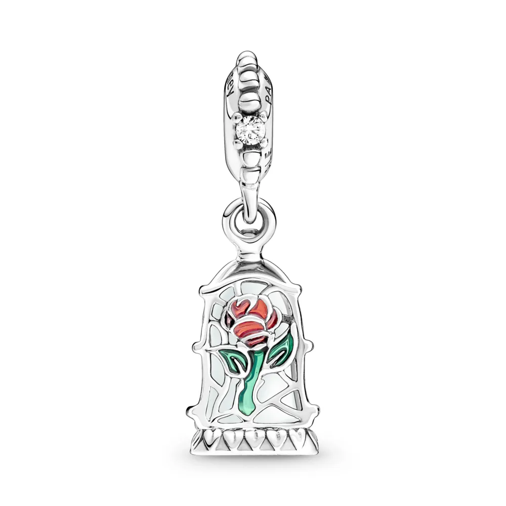 Disney Beauty and the Beast Enchanted Rose Dangle Charm