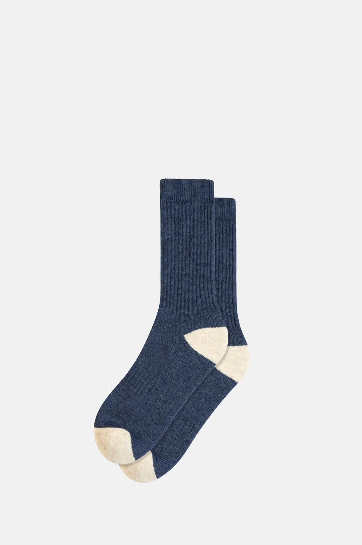 Elgin Wool Sock Scotch Blue/Ecru