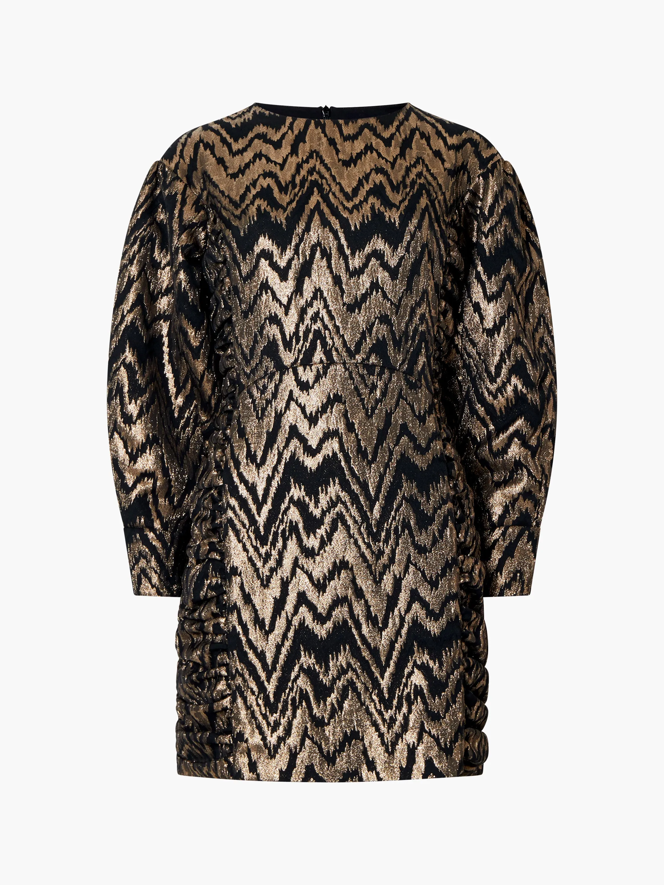 Ellery Eco Jacquard Puff Sleeve Mini Dress