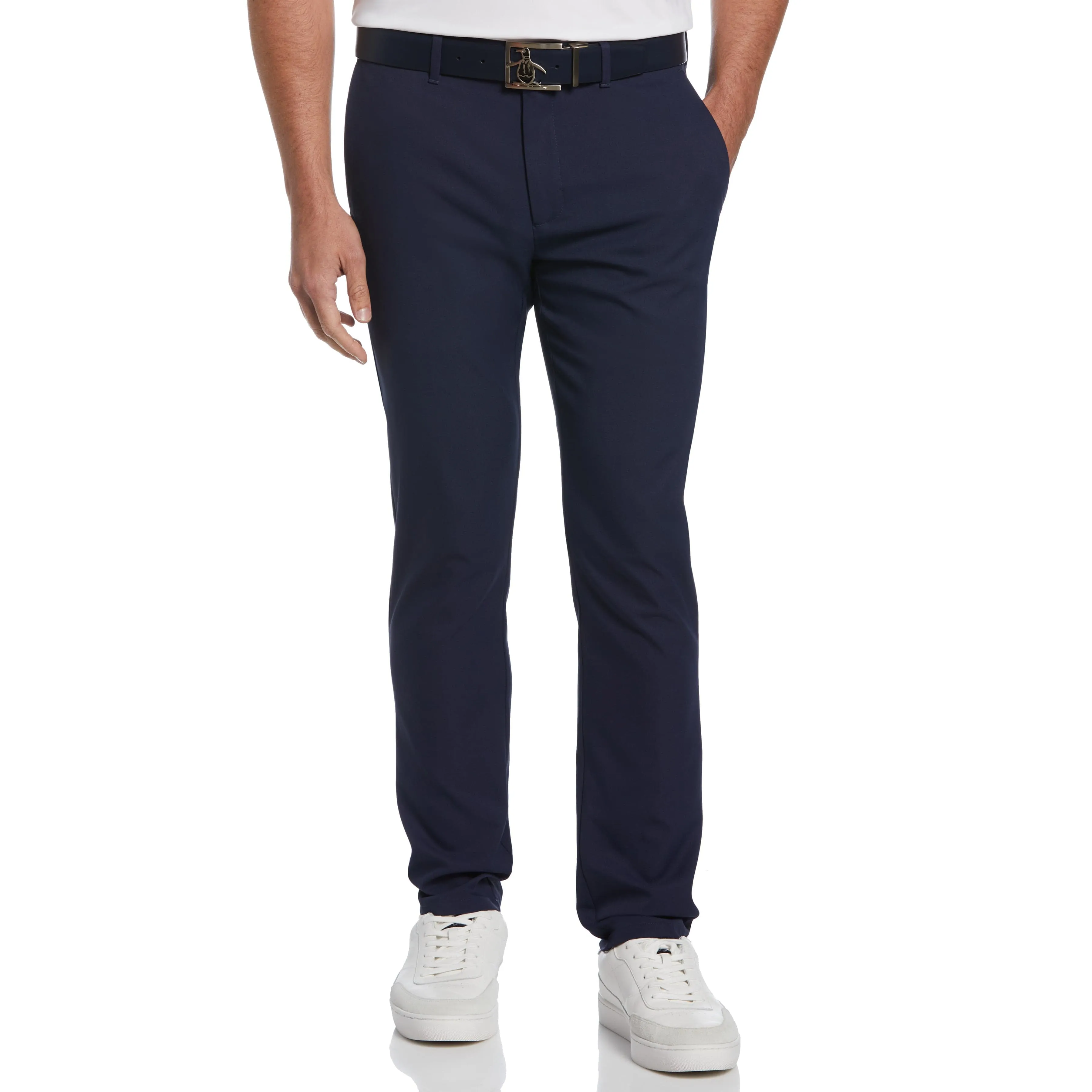 Flat Front Solid Golf Trousers