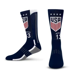 For Bare Feet Morgan 13 Navy Crew Socks