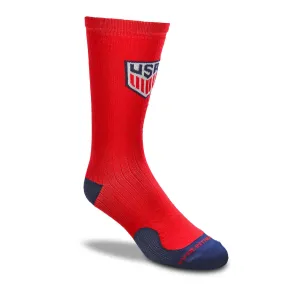 For Bare Feet USMNT Logo Graphic Red Crew Socks