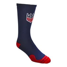 For Bare Feet USWNT Logo Graphic Navy Crew Socks