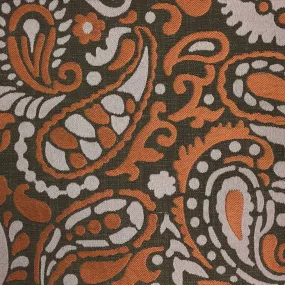 Harley - Modern Paisley Linen Jacquard Fabric by the Yard - Available in 5 Colors