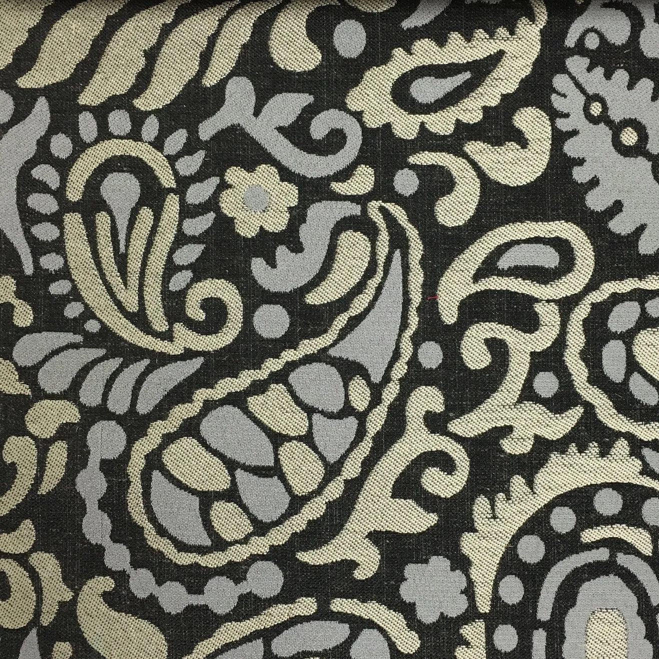 Harley - Modern Paisley Linen Jacquard Fabric by the Yard - Available in 5 Colors