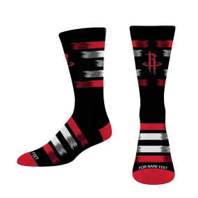 Houston Rockets For Bare Feet Fade to Black Socks