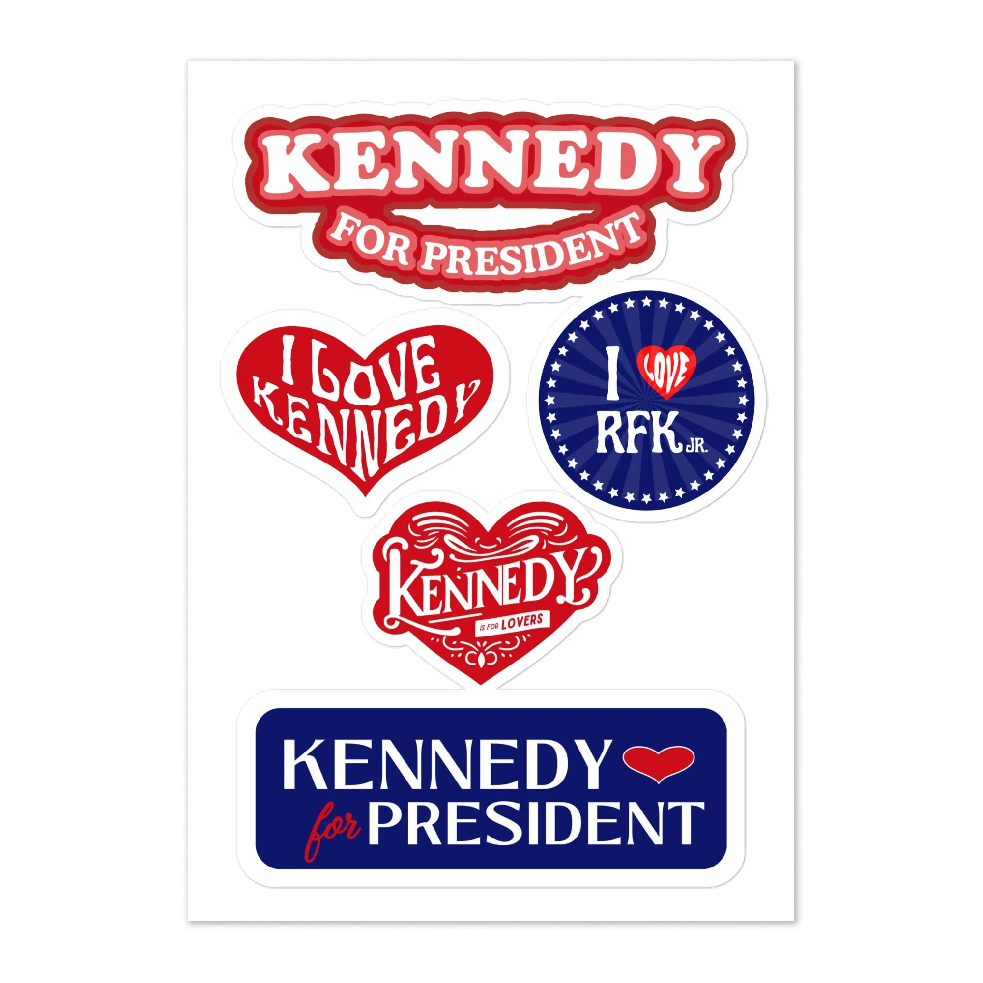 I Heart Kennedy Sticker Sheet