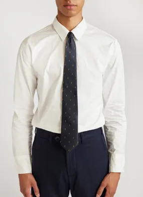 Key Jacquard Tie | Silk | Navy