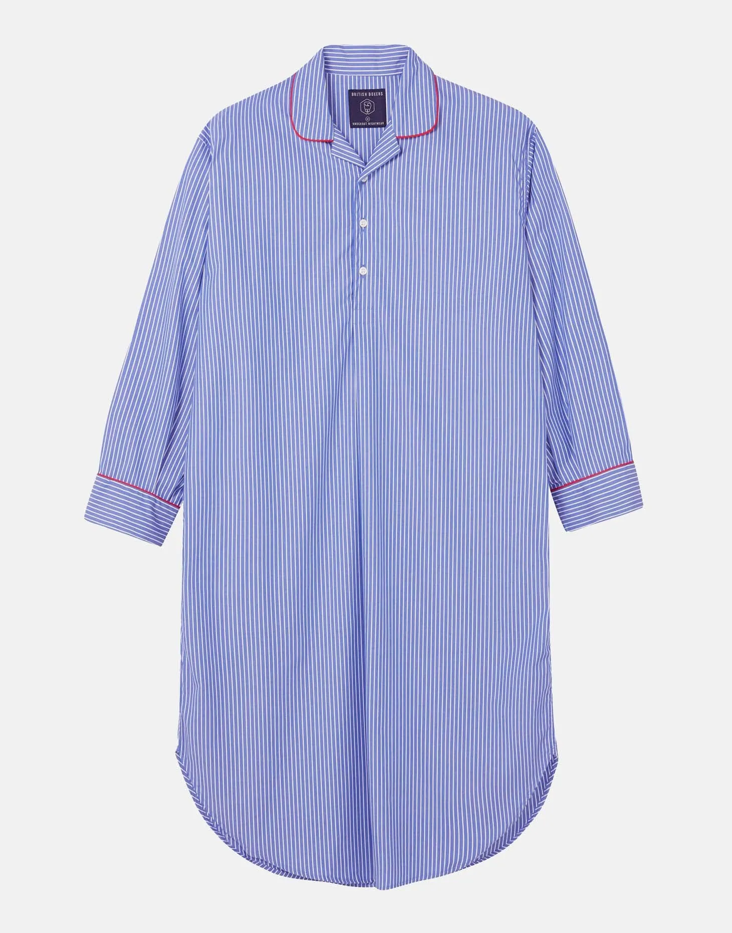 Men's Crisp Cotton Nightshirt – Burford Stripe