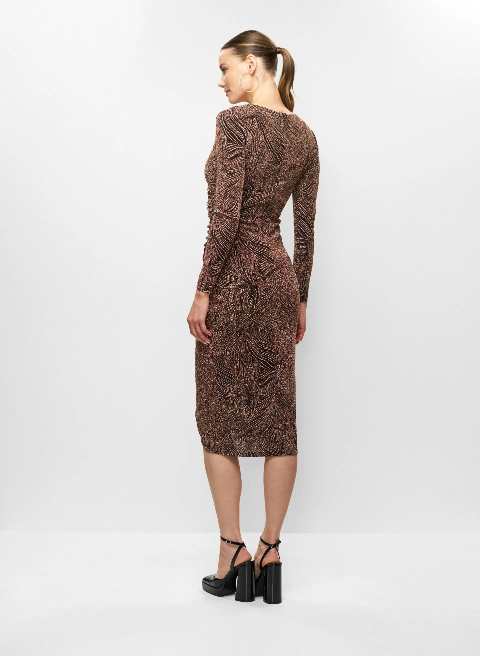 Metallic Jacquard Dress