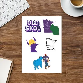 Minnesota Vikings Football Fan Skol Laptop Decal/Sticker Sheet