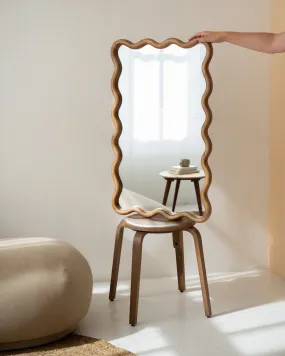 Mirror Wavy Woody Natural