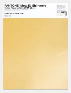 Pantone Metallic Shimmers Textile Paper Metallic (TPM) Sheet 20-0038 Glitteratti