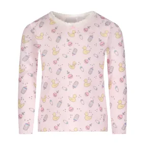 Polkadot BABY GIRL CREW LS Baby Bubble Print