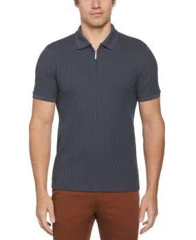 Quarter Zip Ribbed Polo