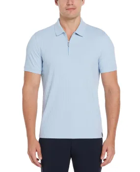 Quarter Zip Ribbed Polo