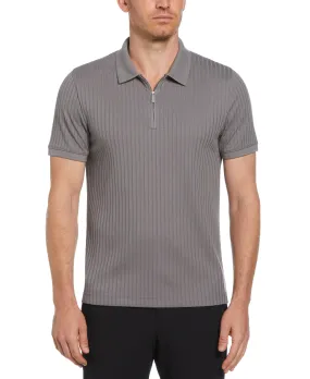 Quarter Zip Ribbed Polo