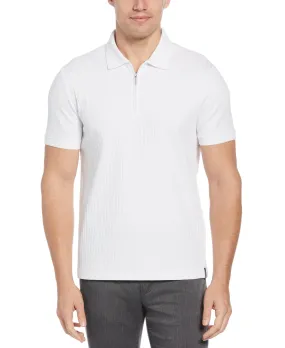 Quarter Zip Ribbed Polo