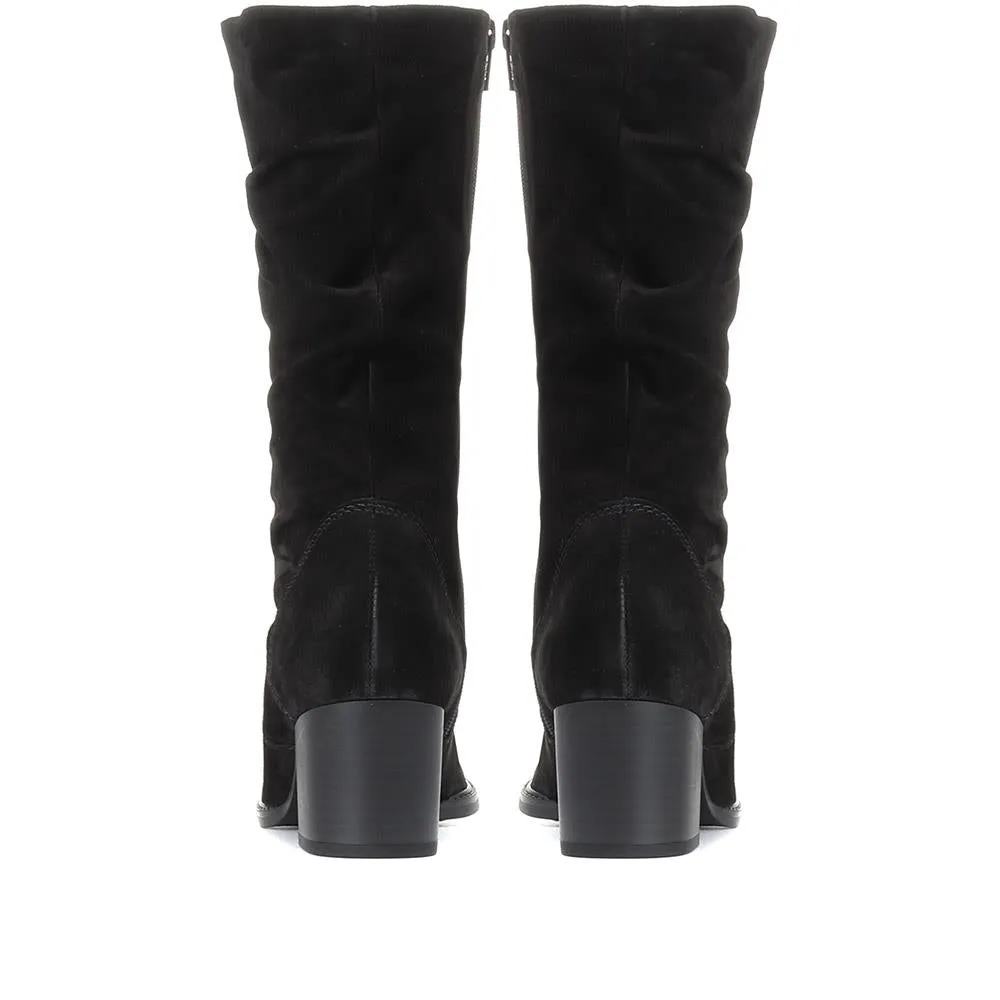 Ramona Suede Slouch Calf Boot - GAB30557 / 316 635