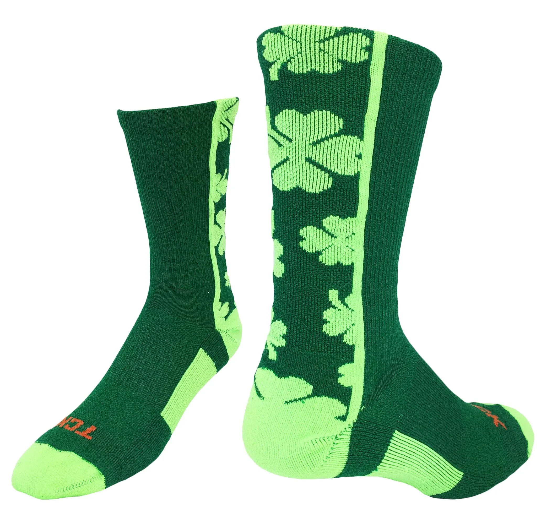 Shamrock Lucky Clover Socks Crew Length