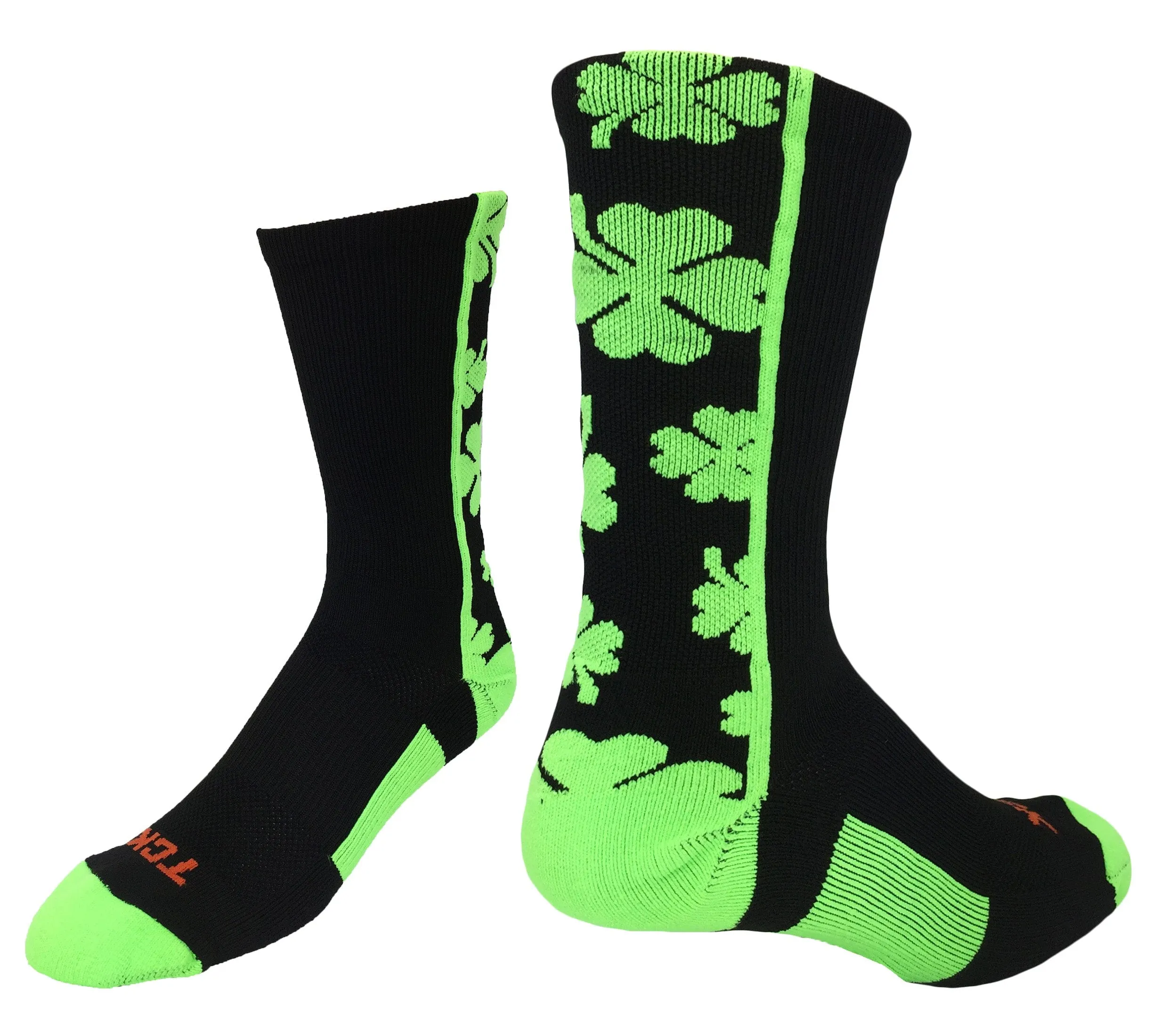 Shamrock Lucky Clover Socks Crew Length