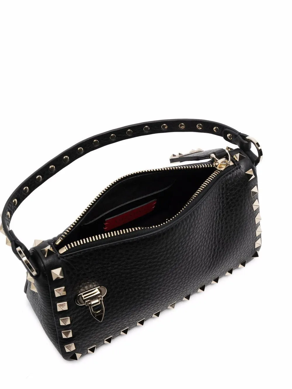 SMALL BLACK ROCKSTUD SHOULDER BAG