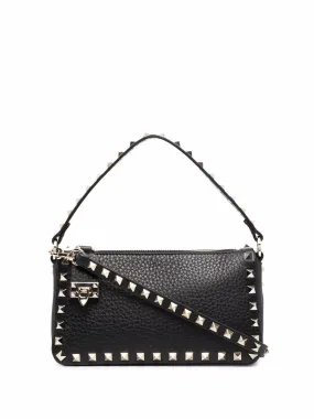 SMALL BLACK ROCKSTUD SHOULDER BAG