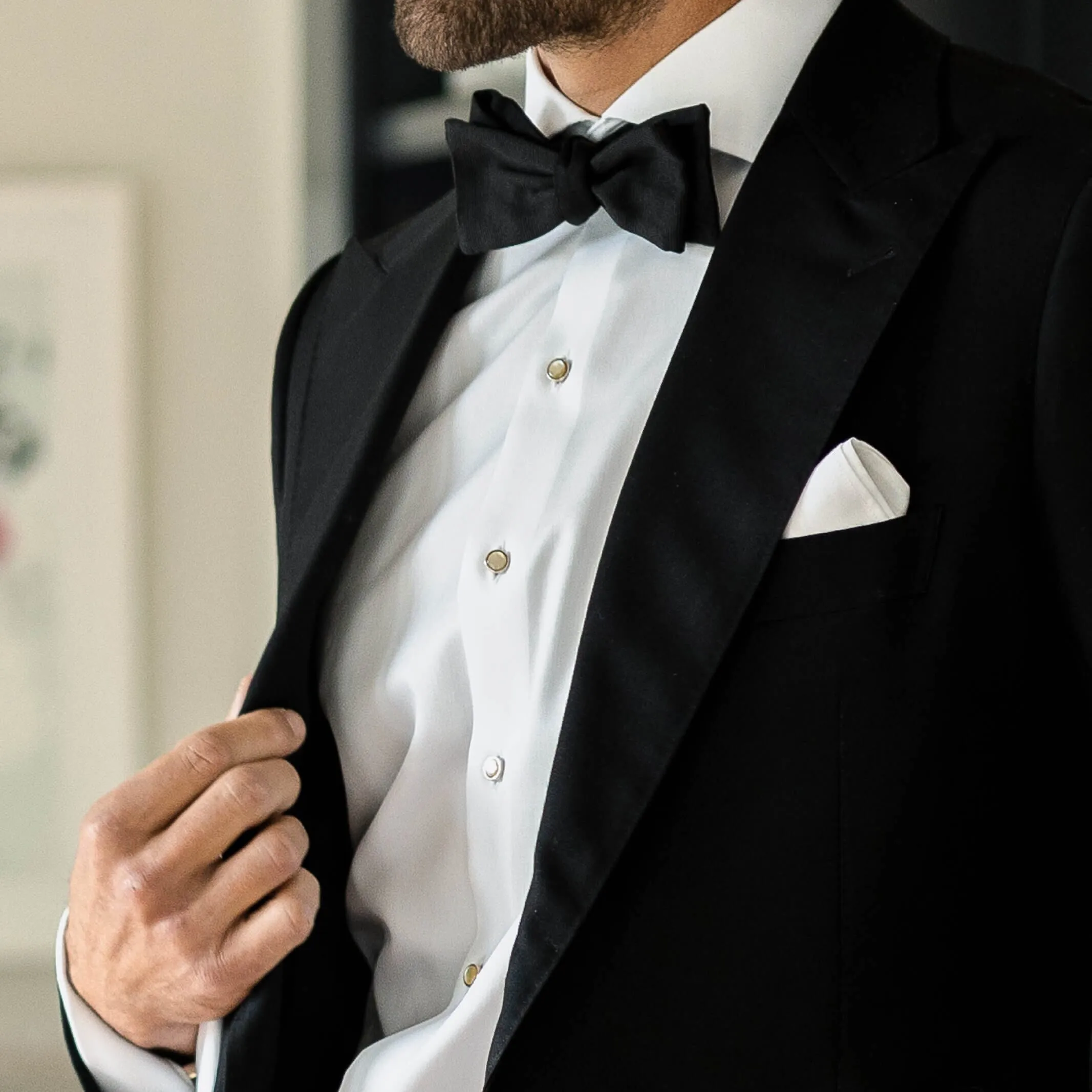 The White Sanders Tuxedo Non Iron Custom Shirt