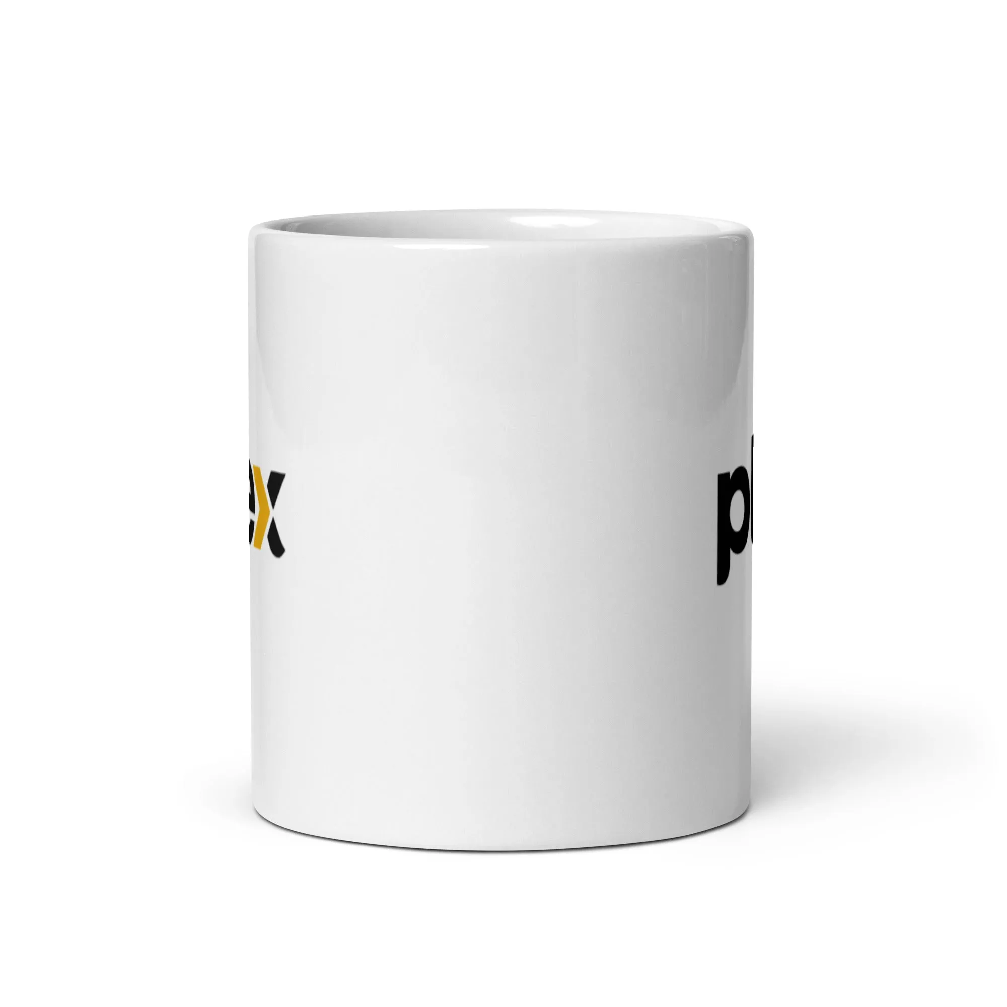 White glossy mug