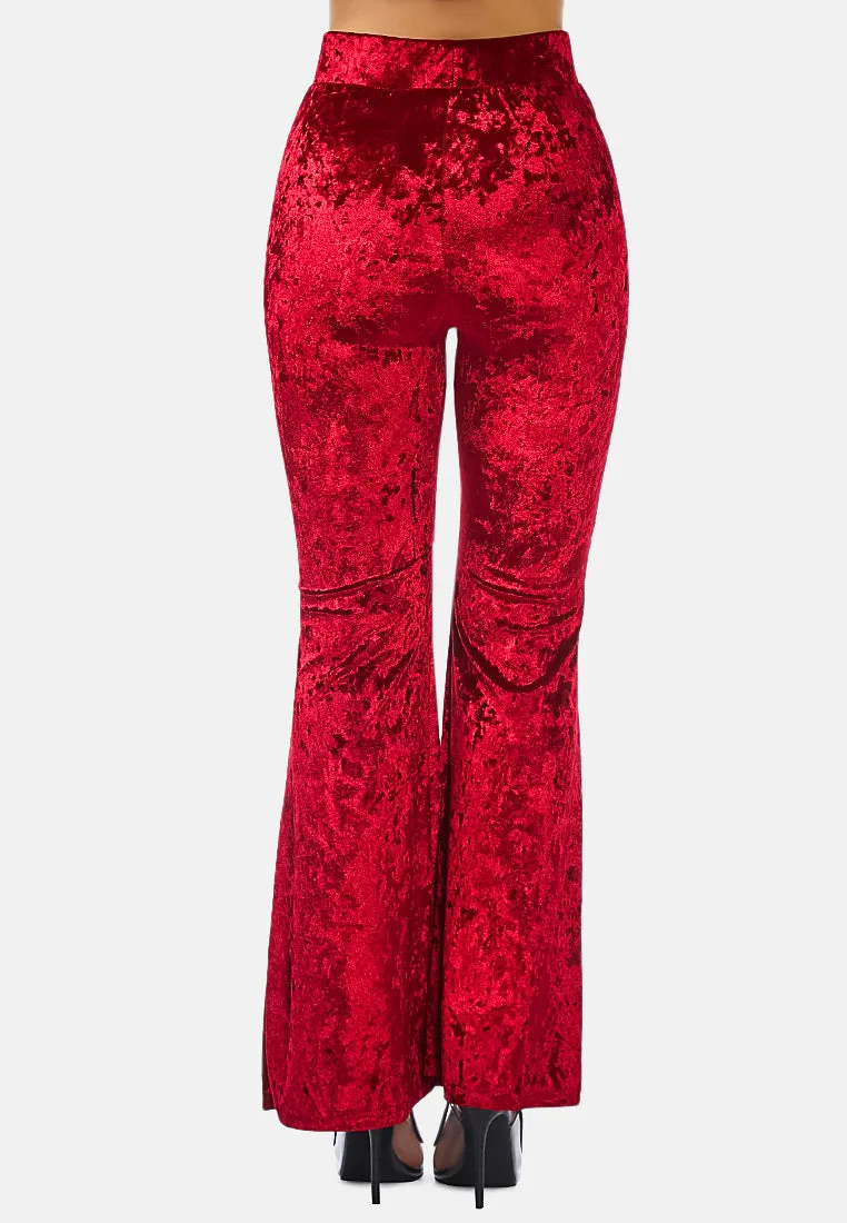 Wiggle Your Way Velvet Flared Pant By Ruw