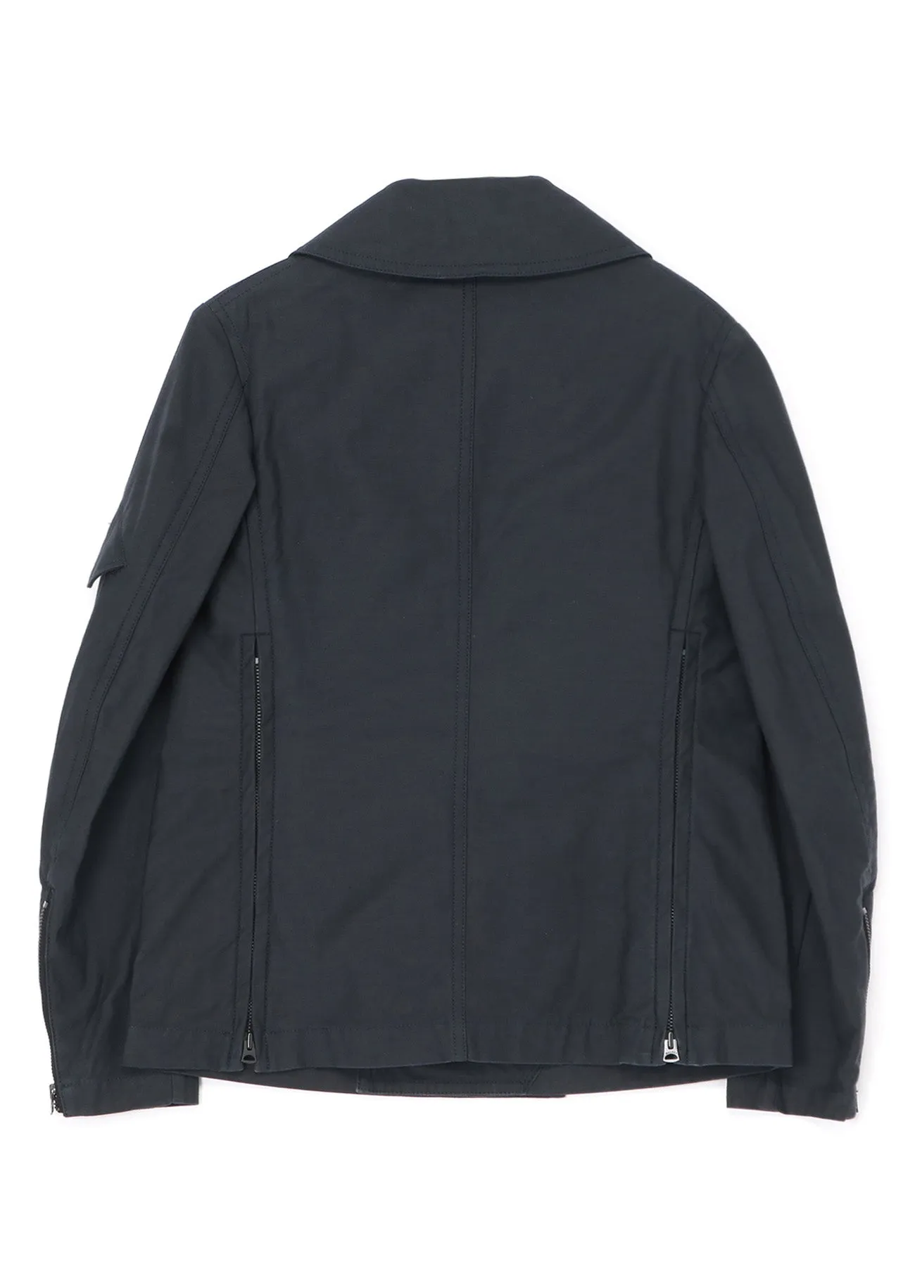 [Y's-Black Name]BACKSIDE SULFURIZATION SATIN SHORT FRONT BLOUSON